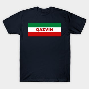 Qazvin City in Iranian Flag Colors T-Shirt